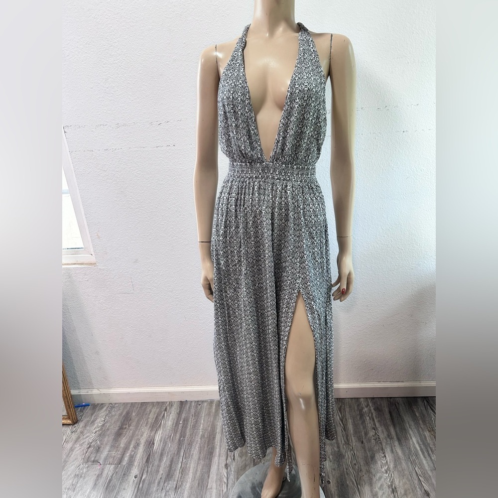 Lulus Elegant Black and White Maxi Dress